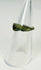 Roman Imperial bronze ring with rich olive-green patina and inset wine-red garnet