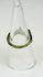 Back view of 2nd-century Roman bronze ring showing sculpted shoulders and gemstone clarity