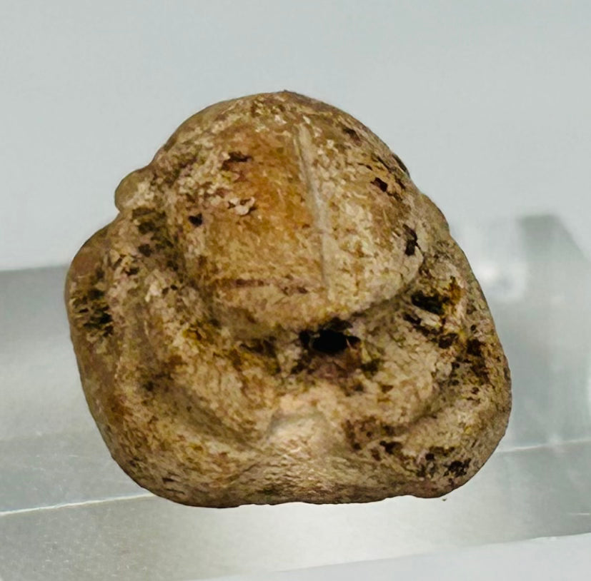 Authentic Egyptian steatite scarab amulet with clearly defined carved details and aging