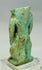 Ancient Egyptian faience amulet depicting dwarf-god Bes associated with protection and joy