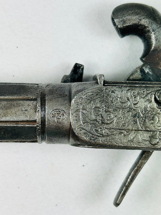 Extremely rare Continental European disguised defense set with percussion pistol and dagger