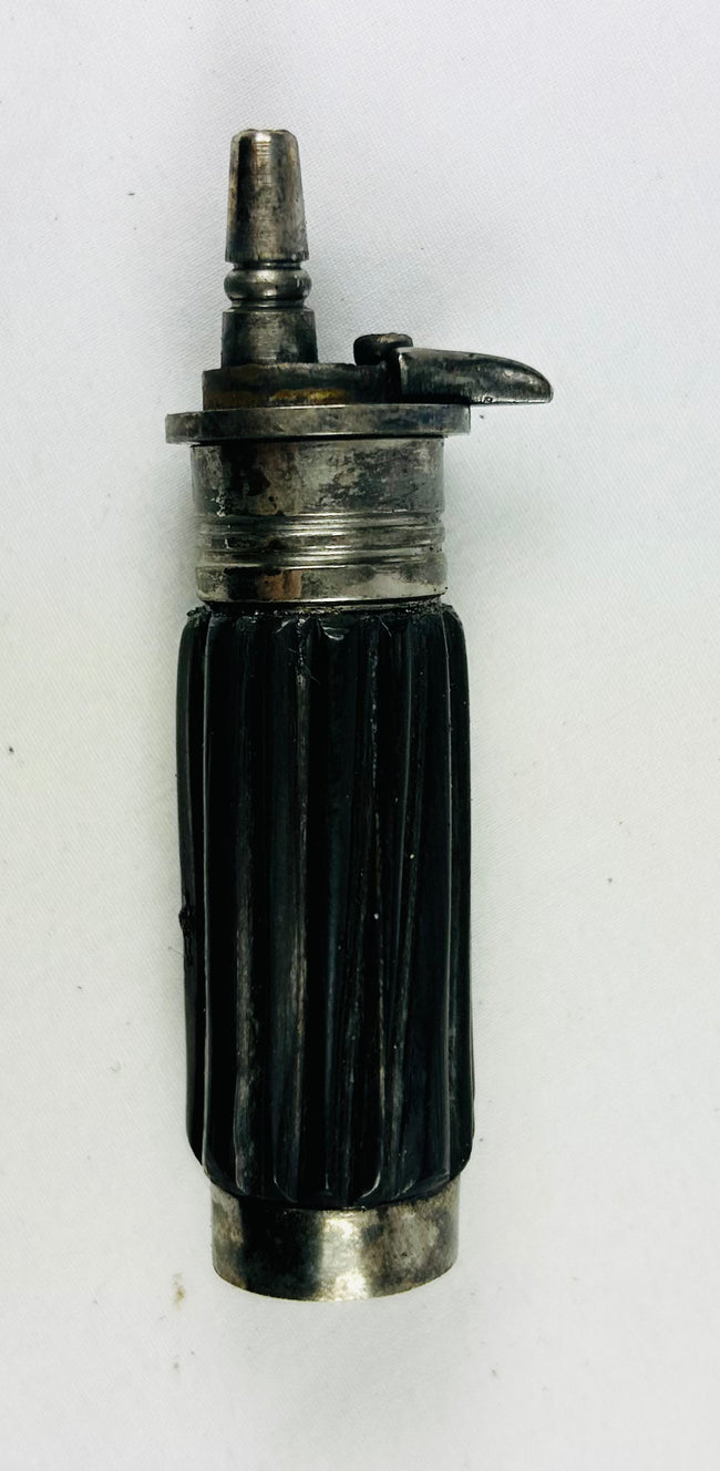 Luxurious Victorian covert weapon set with engraved pistol, dagger, flask, and accessory tins