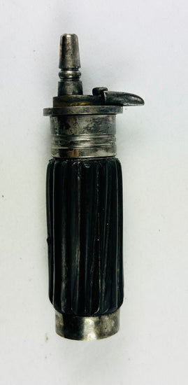 Luxurious Victorian covert weapon set with engraved pistol, dagger, flask, and accessory tins