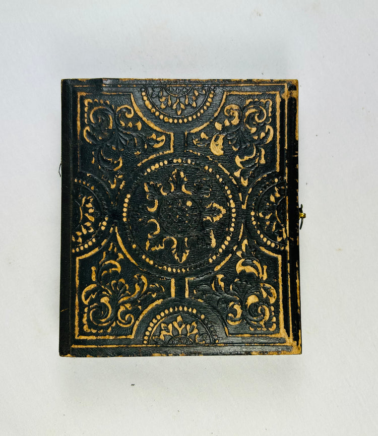 Historic iron strongbox filled with original 19th–20th century family military history