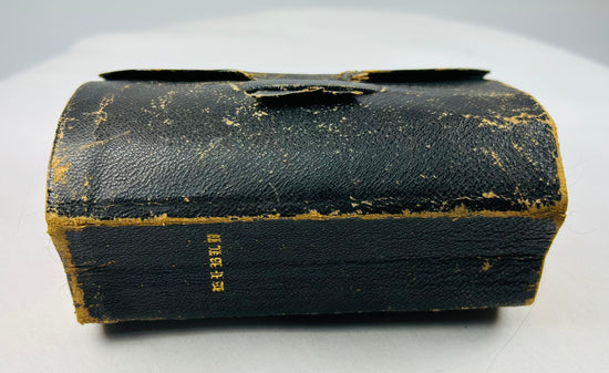 American Civil War Bible with hair relics and WWI medals preserved in military strongbox