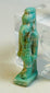 Small blue-green faience figure of falcon god Horus from Late to Ptolemaic Egypt