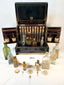 Victorian medical cabinet interior with removable storage trays and compartments