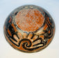 Historic Pre-Columbian ceramic bowl with swirling wave-like designs