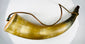 Museum-quality antique powder horn representing 19th-century frontier and military history