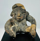 Pre-Columbian shaft tomb terracotta figure from West Mexico with compact seated posture and ritual presence