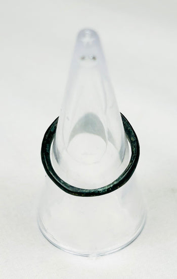 Roman Empire bronze ring from 1st–4th century CE with rodent bezel and aged surface texture