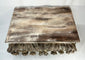 Southern European Baroque style wood pedestal with acanthus scroll carving and aged patina