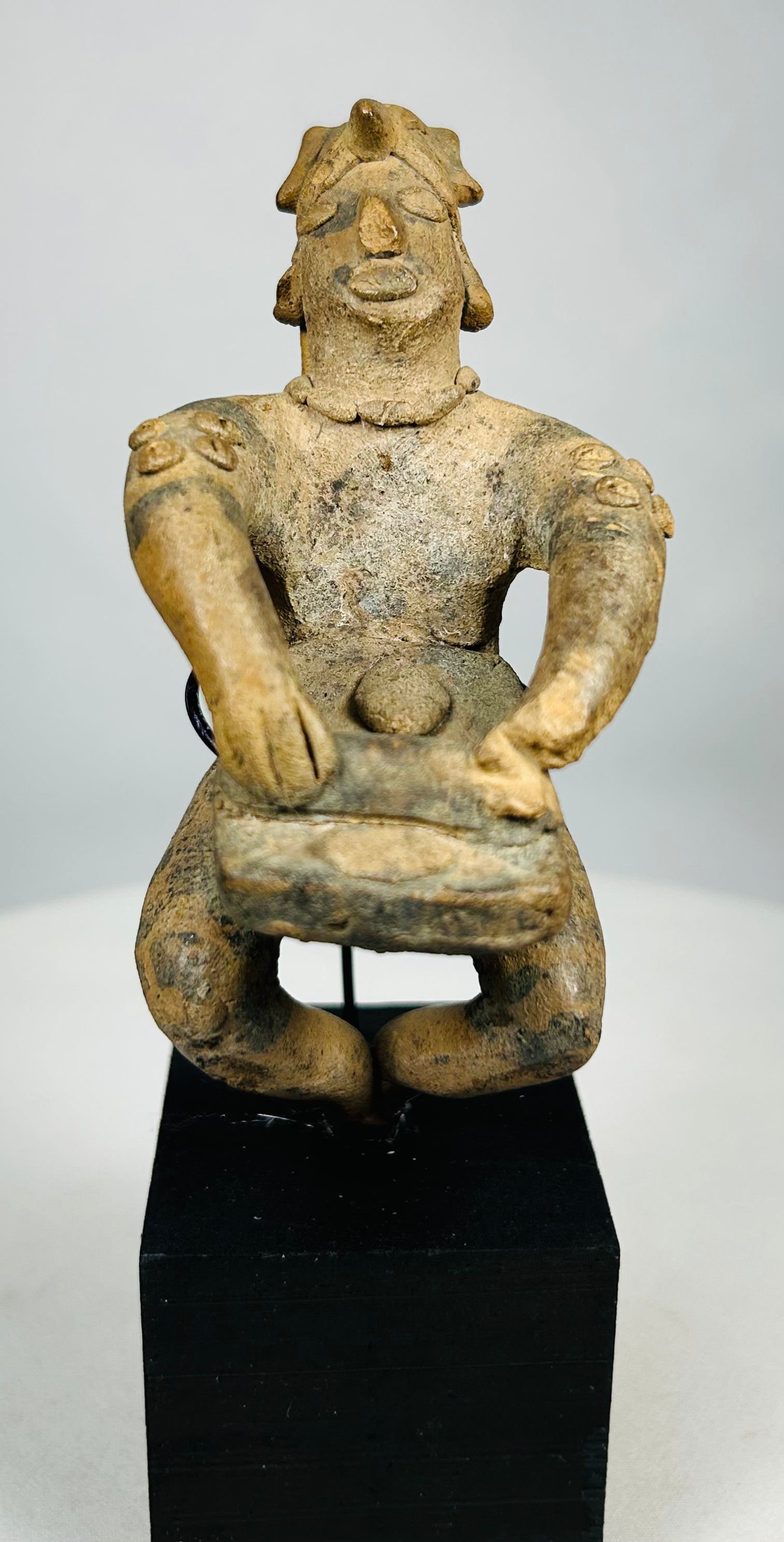 West Mexican shaft tomb terracotta sculpture with nodular arm details