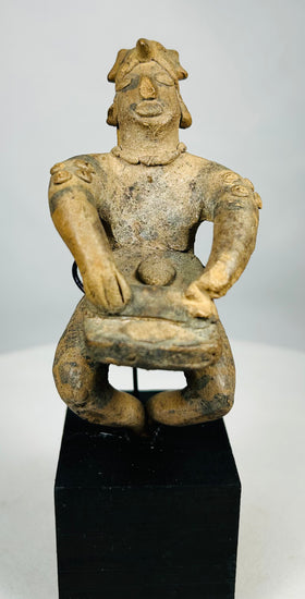 West Mexican shaft tomb terracotta sculpture with nodular arm details