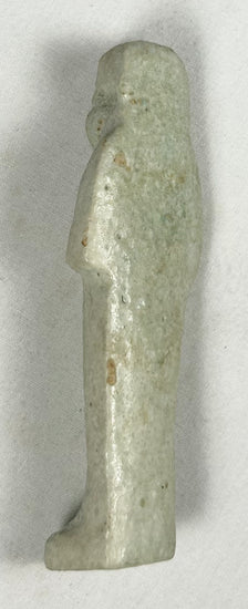 Authentic ancient Egyptian funerary ushabti statue on display