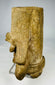Shaft tomb culture terracotta figure head with burial patina