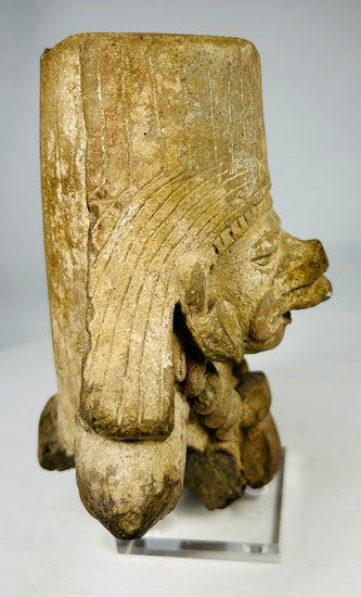 Ancient West Mexican sculptural head with incense vessel form