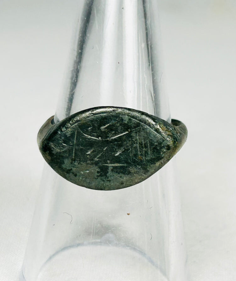 Authentic Roman and Medieval bronze rings group with historical wear