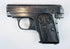 Belgian FN Browning Model 1906 with stamped slide lettering, a curved trigger, and a textured FN-monogram grip.