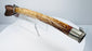 Antique Tibetan ceremonial bone trumpet with naturally aged surface, carved decoration and metal-mounted ends