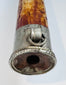 Rare Tibetan Buddhist ritual object made from carved human femur bone with dragon symbolism and metal fittings