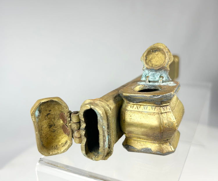 Ottoman calligraphy tool divit featuring engraved decoration and functional design