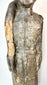 Antique Kalimantan ancestral guardian figure with traditional carving