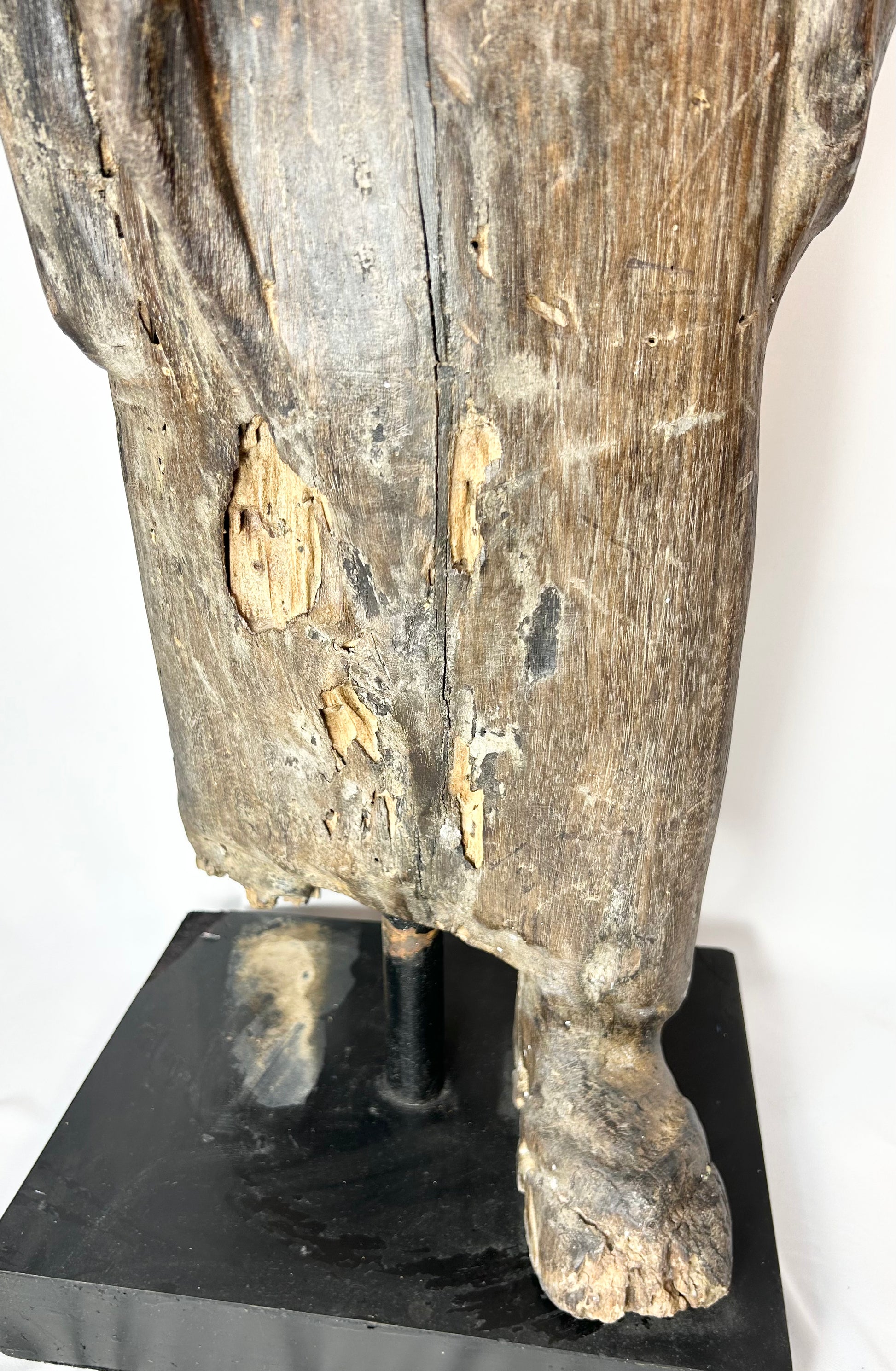 Large-scale Dayak wooden ritual figure reflecting ancestral belief systems