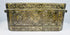 Opposite end of the Philippine betel box showing engraved ornament, metal construction, and original fastening hardware.