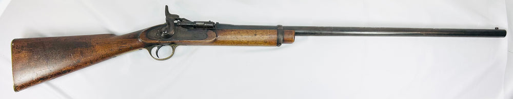 Full-length view of the 1864 Snider-Enfield Mk II conversion rifle showing steel barrel, walnut stock, and brass fittings on a white background.