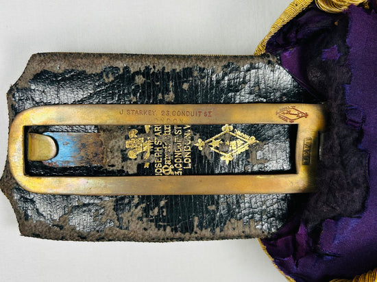 Original cased U.S. Navy officer dress uniform epaulettes with gold bullion embroidery