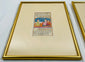 Hand-painted Indo-Persian miniatures with poetic Persian text panels