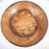 Oblique view of Pre-Columbian Central American ceramic bowl displaying painted interior and shallow profile