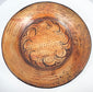 Oblique view of Pre-Columbian Central American ceramic bowl displaying painted interior and shallow profile