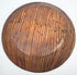 Underside of Greater Nicoya Pre-Columbian ceramic plate with closely spaced reddish-brown painted lines