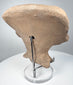 Pre-Columbian Mexican Sonriente head with hollow construction and detailed ceremonial headgear