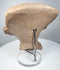 Veracruz smiling face terracotta sculpture with incised scroll decoration and geometric elements