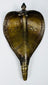 19th century Indian Hindu shrine fitting depicting an expanded Naga cobra hood in cast brass.