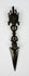 Bronze phurba ritual dagger with double vajra shrine implement