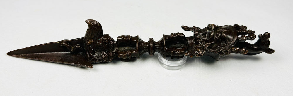 Himalayan tantric ritual phurba and crossed vajra set