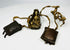 Tibetan devotional Gau amulet with attached leather pouches