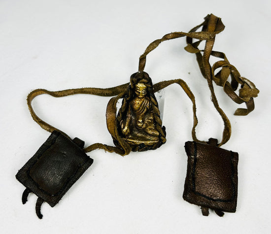 Tibetan leather shrine amulet used for travel protection