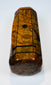 Early-to-mid 19th-century walnut snuff box with canted rectangular body, hinged lid, and historic surface wear.