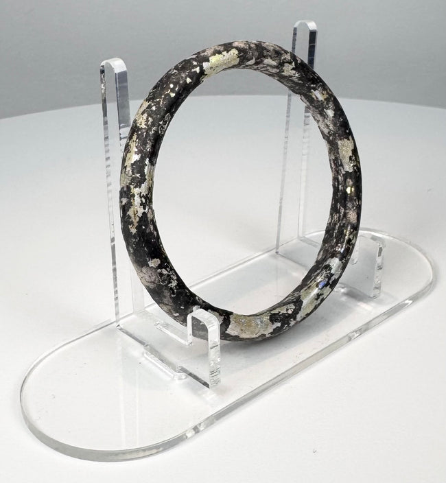 Roman Imperial glass bangle with simple circular form and thick rounded exterior profile