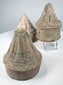 Three miniature terracotta stupas associated with the Buddhist traditions of Eastern India