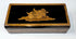Anglo-Indian marquetry keepsake box with geometric wood mosaic banding, three-quarter view