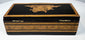 Anglo-Indian black lacquered trinket box with figural lid inlay, elevated front view