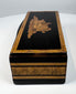 Side view of Anglo-Indian box with geometric Sadeli-style wood mosaic banding