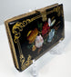 Victorian mother-of-pearl calling card case showing richly decorated lacquered surface and gilt detailing