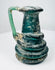 Late Roman blown-glass jug displaying blue-green translucency and naturally developed iridescence